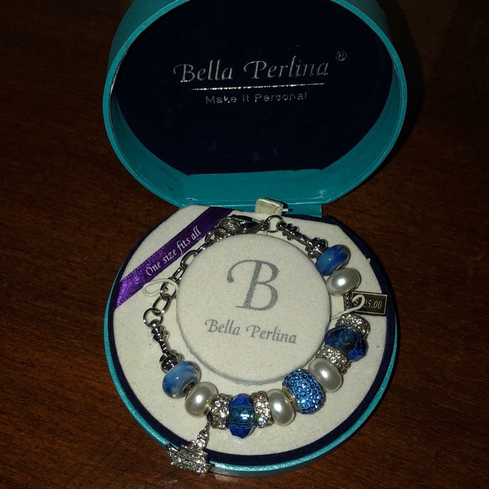 Blue & White & Silver Bracelet